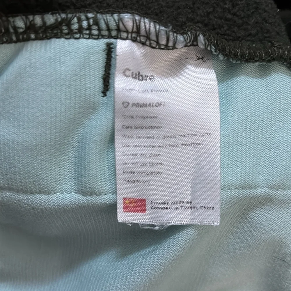 Cotopaxi dark green with light blue full zip Sherpa hoodie size small - Picture 3 of 4